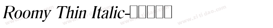 Roomy Thin Italic字体转换